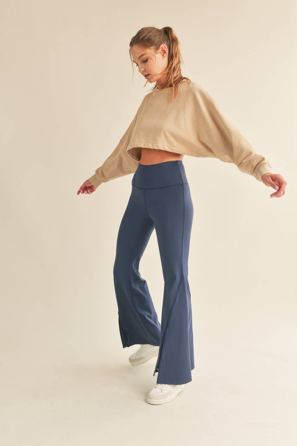 Sand Mineral Wash Double Take Pullover
