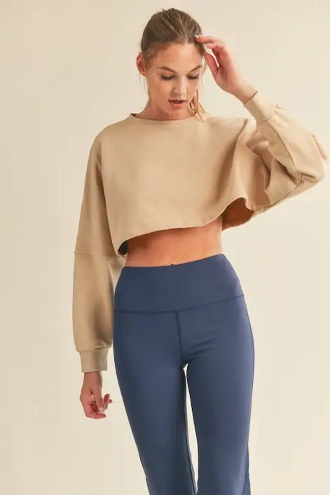 Sand Mineral Wash Double Take Pullover
