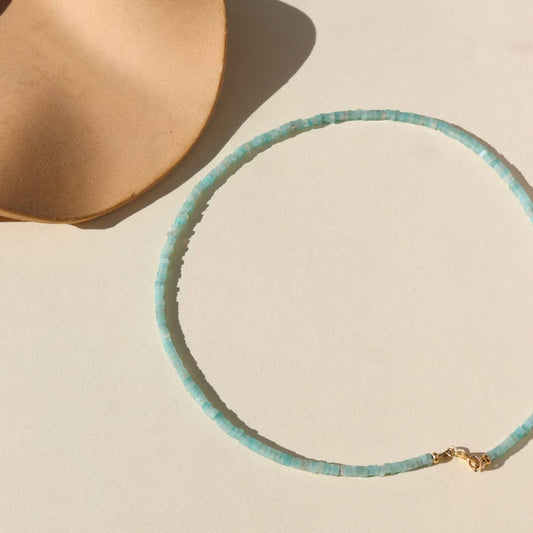 Anya Necklace | Beaded Amazonite Gemstone Jewelry