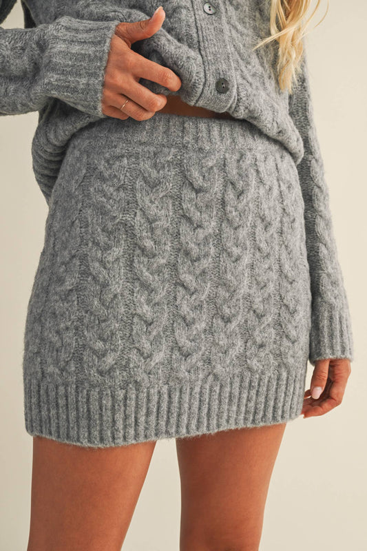 CABLE SWEATER SKIRT