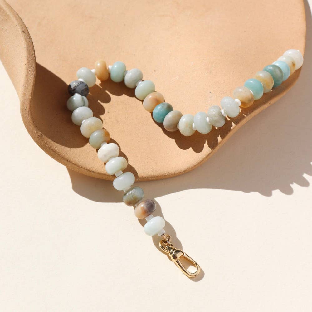 Saltwater Anklet | Beaded Amazonite Gemstone Jewelry