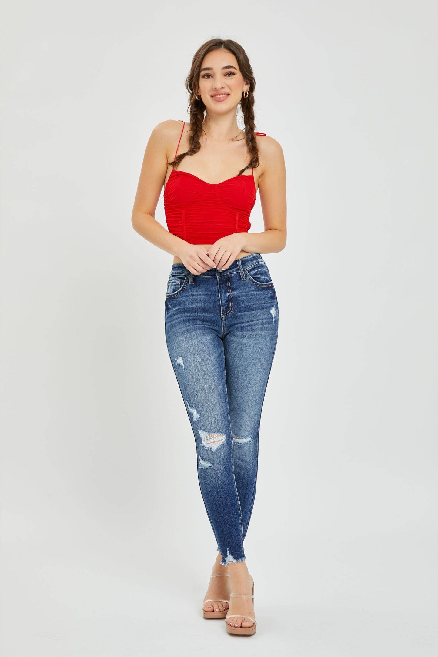 Mid Rise Crop Skinny