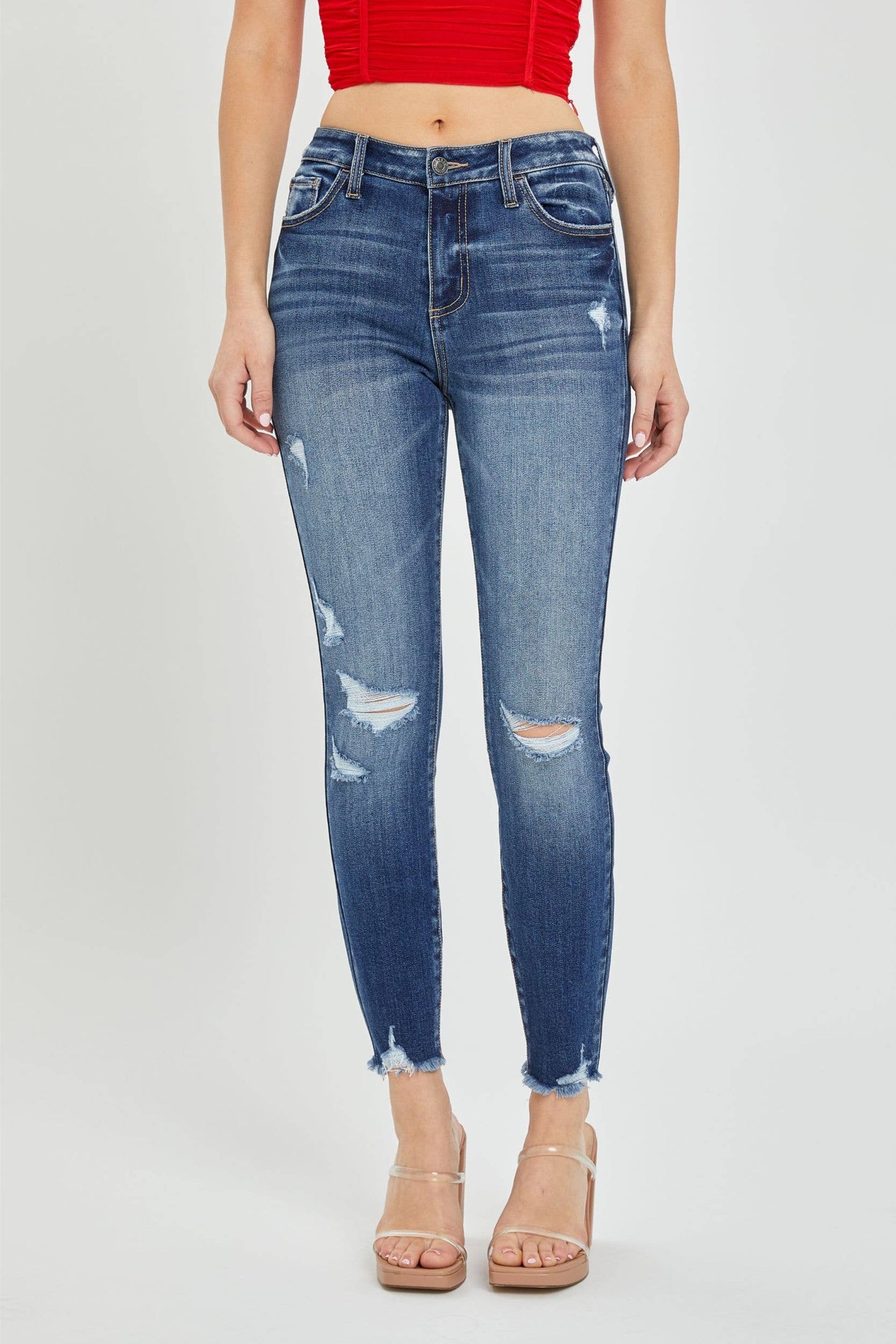 Mid Rise Crop Skinny