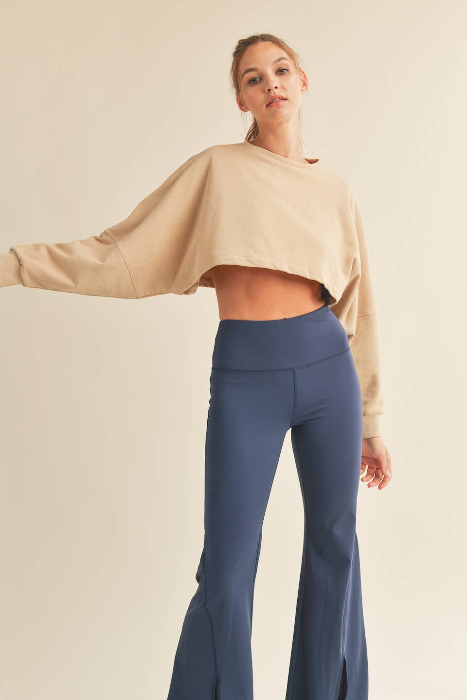 Sand Mineral Wash Double Take Pullover