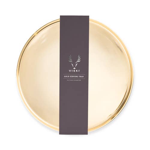 Belmont™ Polished Gold-Plated Round Serving Tray