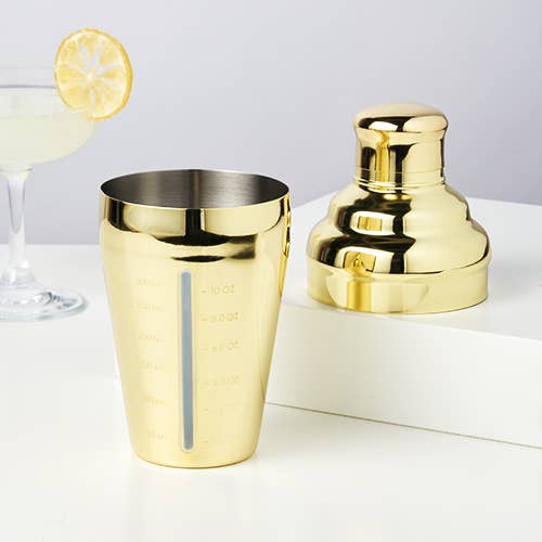 Belmont™ Gold-Plated Measured Cocktail Shaker