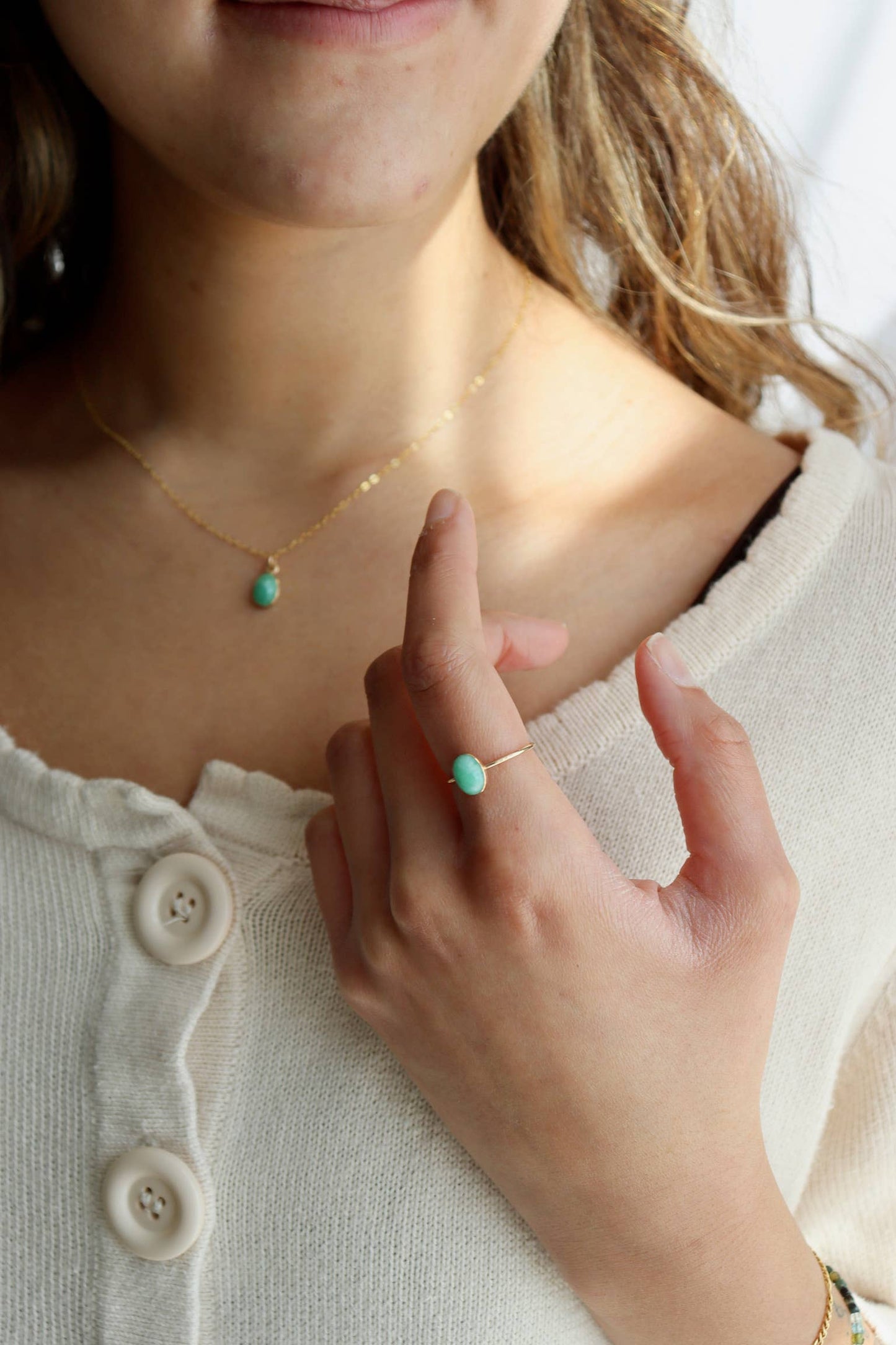 Amazonite Ring | in 14k Gold Fill or Sterling Silver