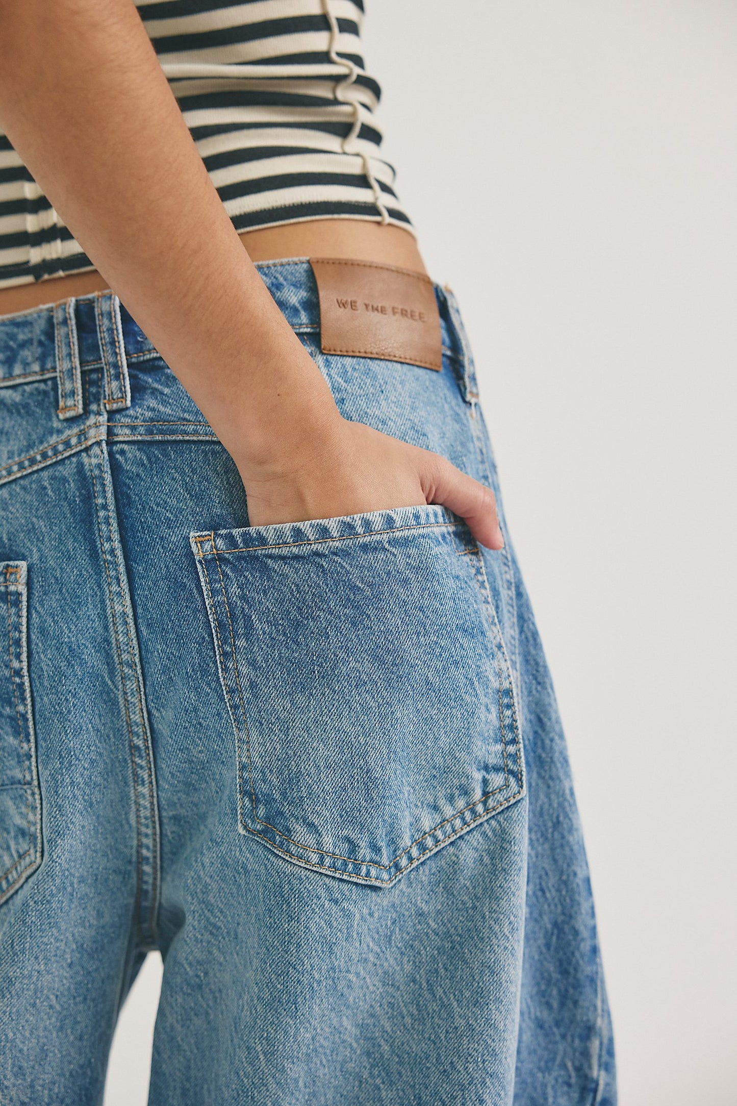 We The Free Good Luck Mid-Rise Barrel Jeans - Free people