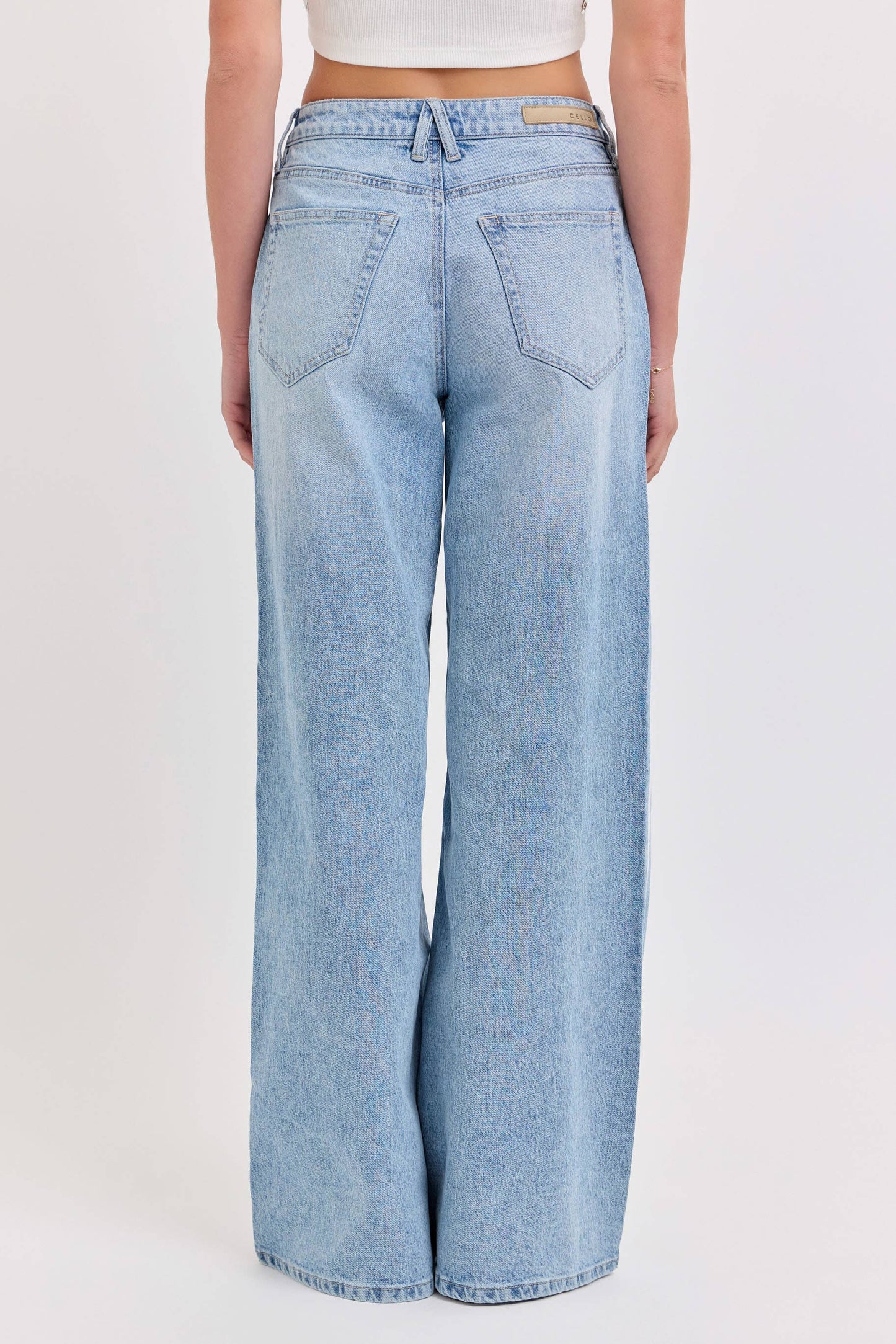 High Rise Wide Leg with Side Stripes