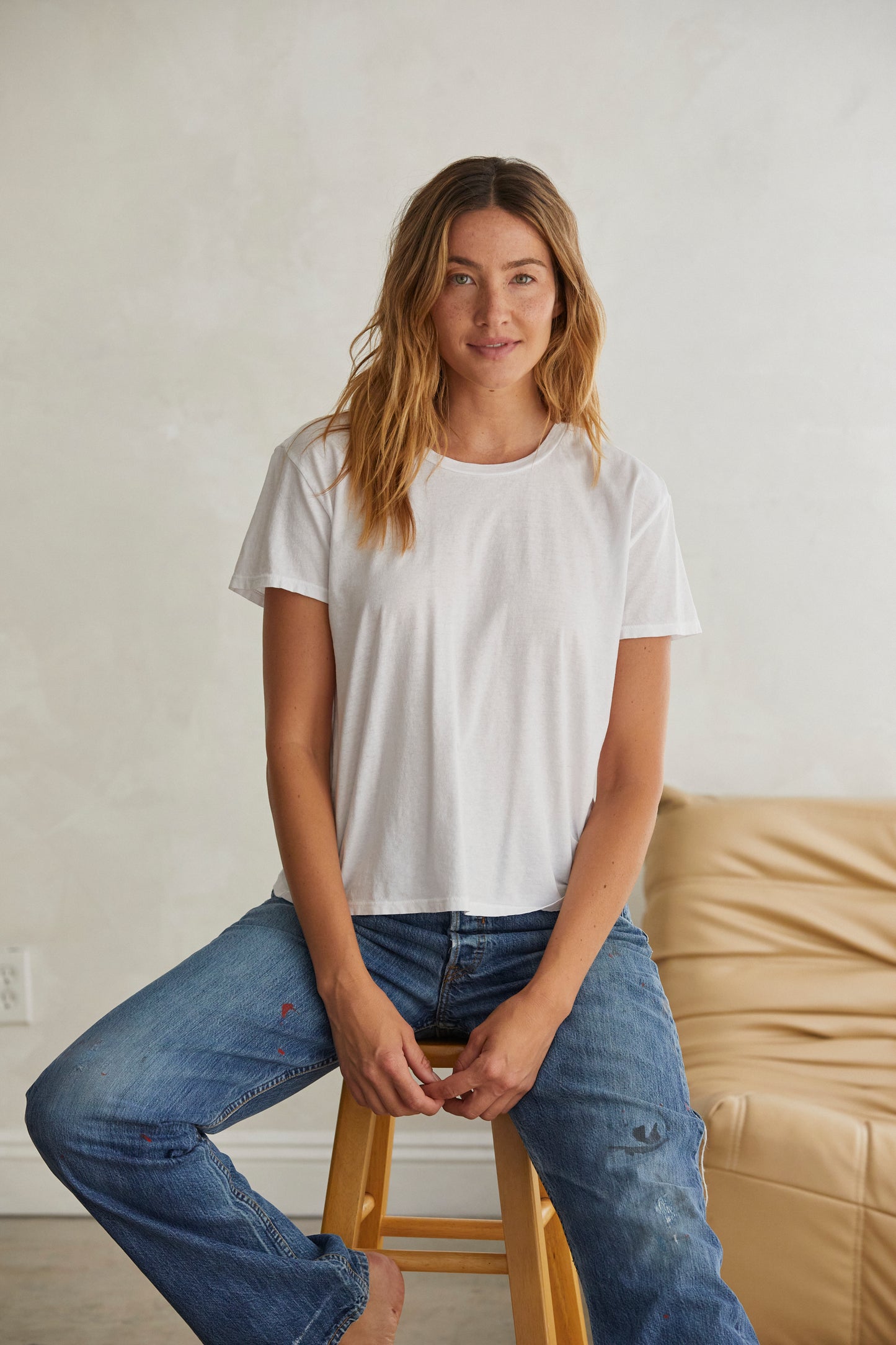 Harley Cotton Short Sleeve Boxy Crew Tee