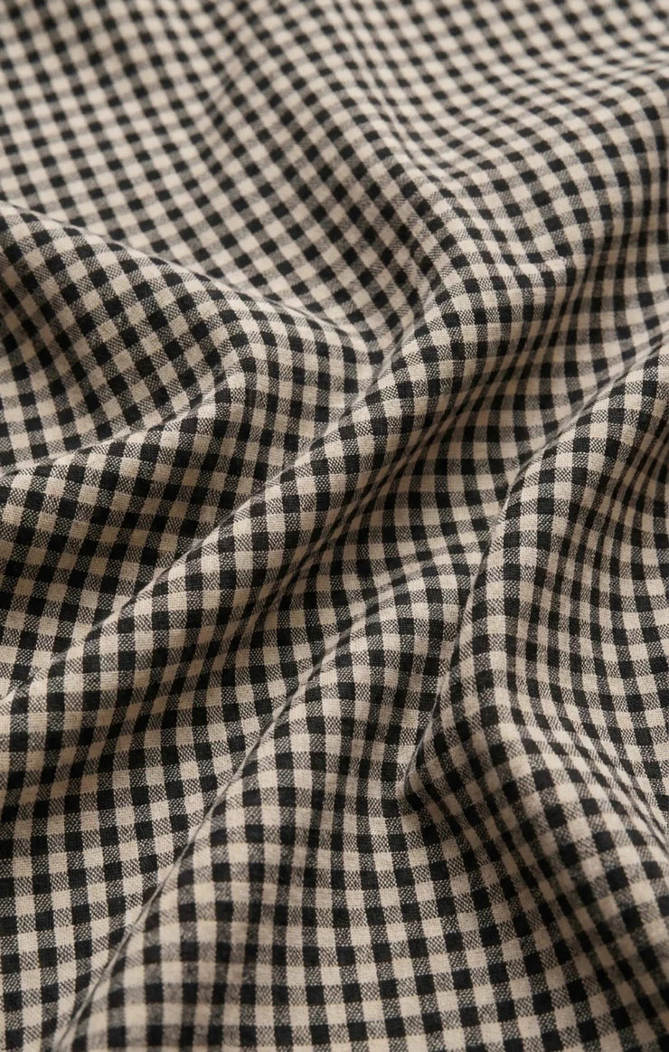 Z Supply Merit Cropped Gingham Linen Top