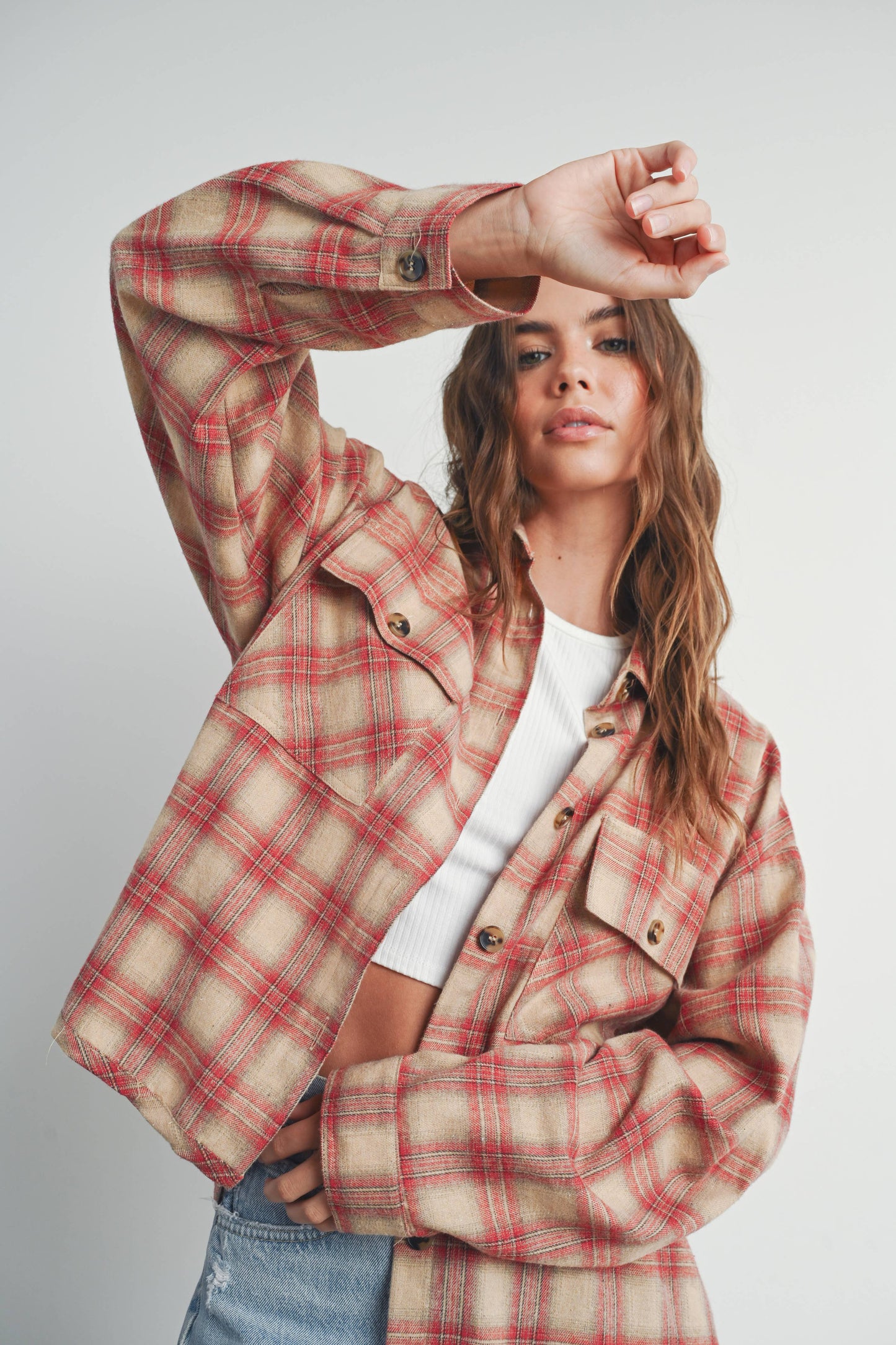 Plaid Red Shacket
