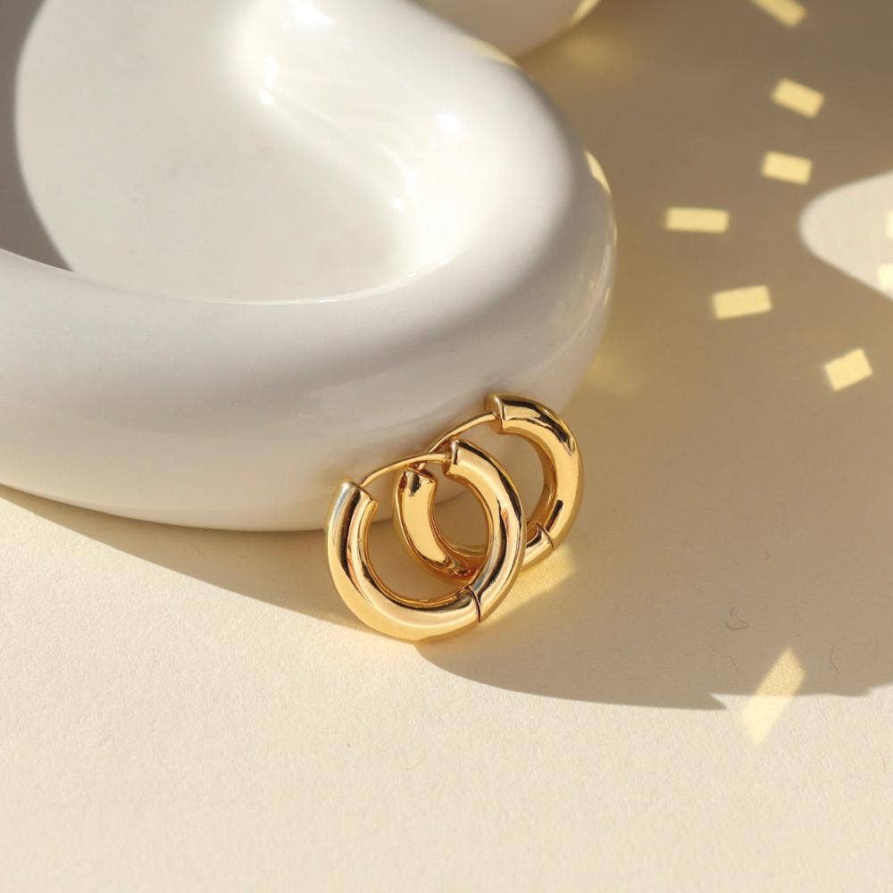 Everyday Hoop Earrings | 14k Gold fill or White Gold Fill