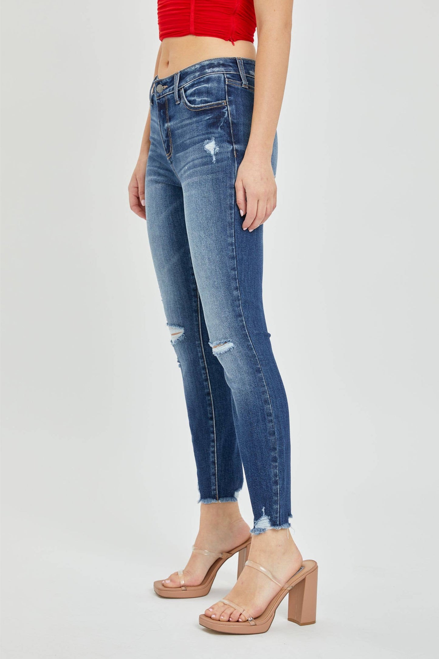 Mid Rise Crop Skinny