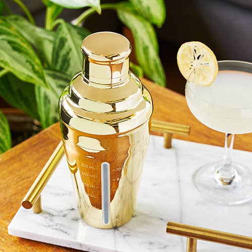 Belmont™ Gold-Plated Measured Cocktail Shaker