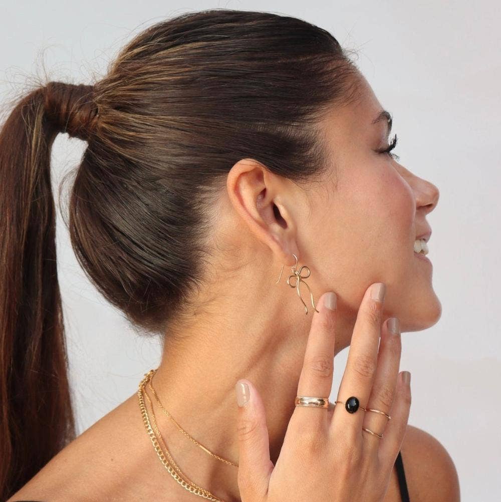 Coquette Bow Earrings in 14k Gold Fill or Sterling Silver