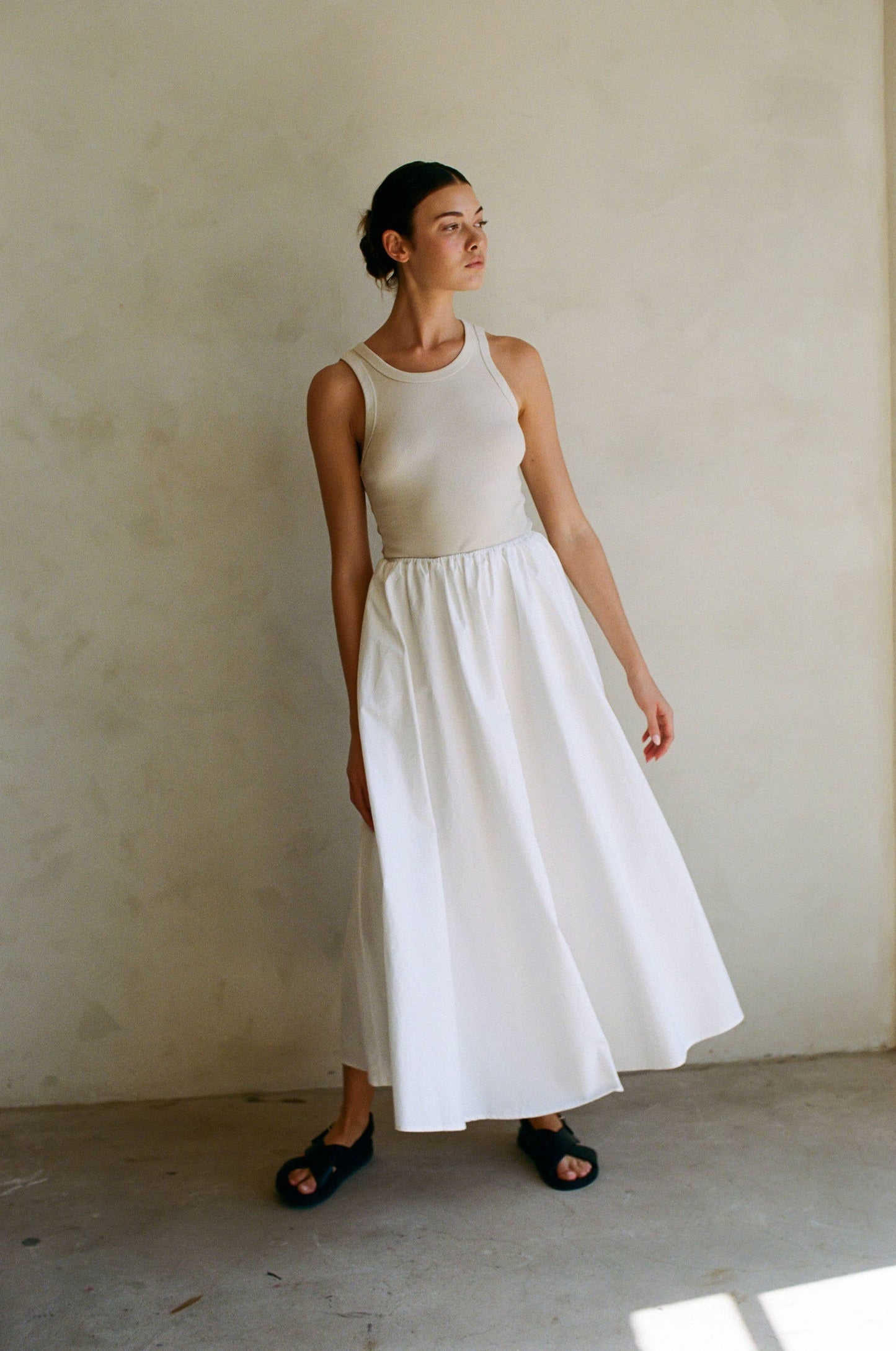 PK1011 | Knit 100% Organic Cotton Ribbed Round Neck Tank Top