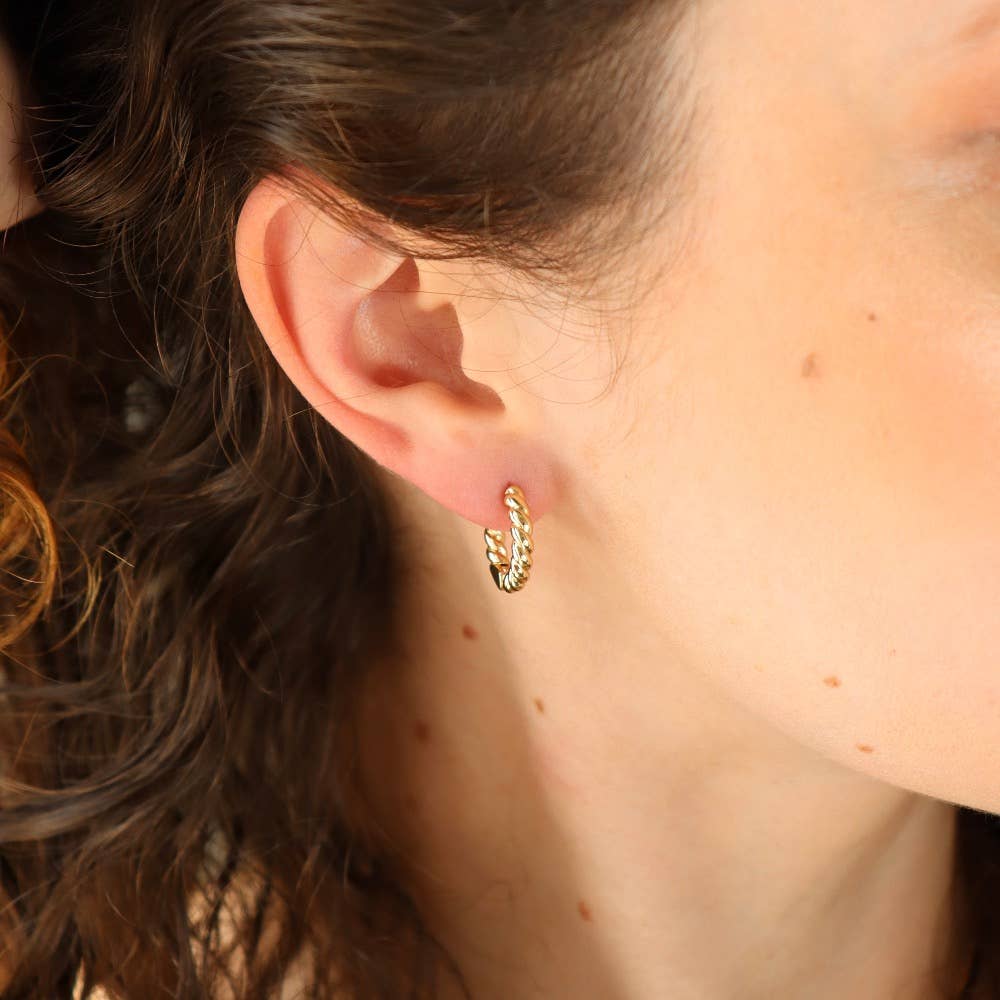 Croissant Huggie Hoop Earrings | Essential Everyday