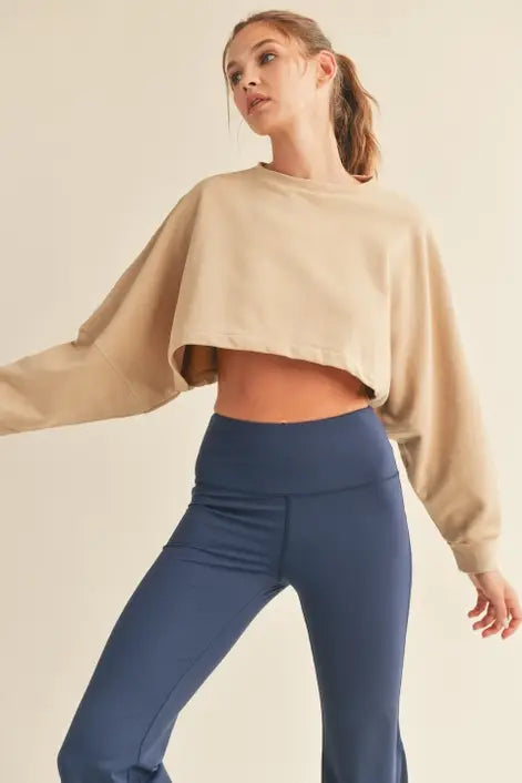 Sand Mineral Wash Double Take Pullover