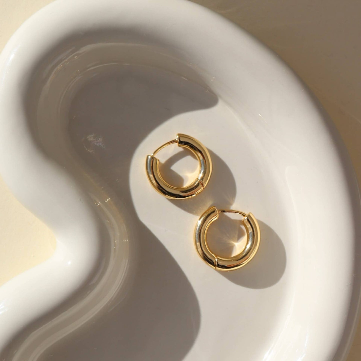 Everyday Hoop Earrings | 14k Gold fill or White Gold Fill