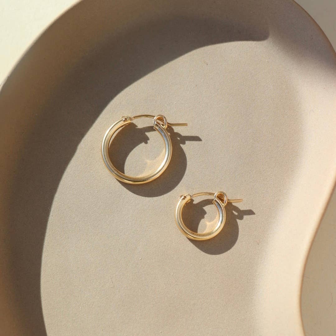 Classic Hoop Earrings | 14k Gold fill or Sterling Silver