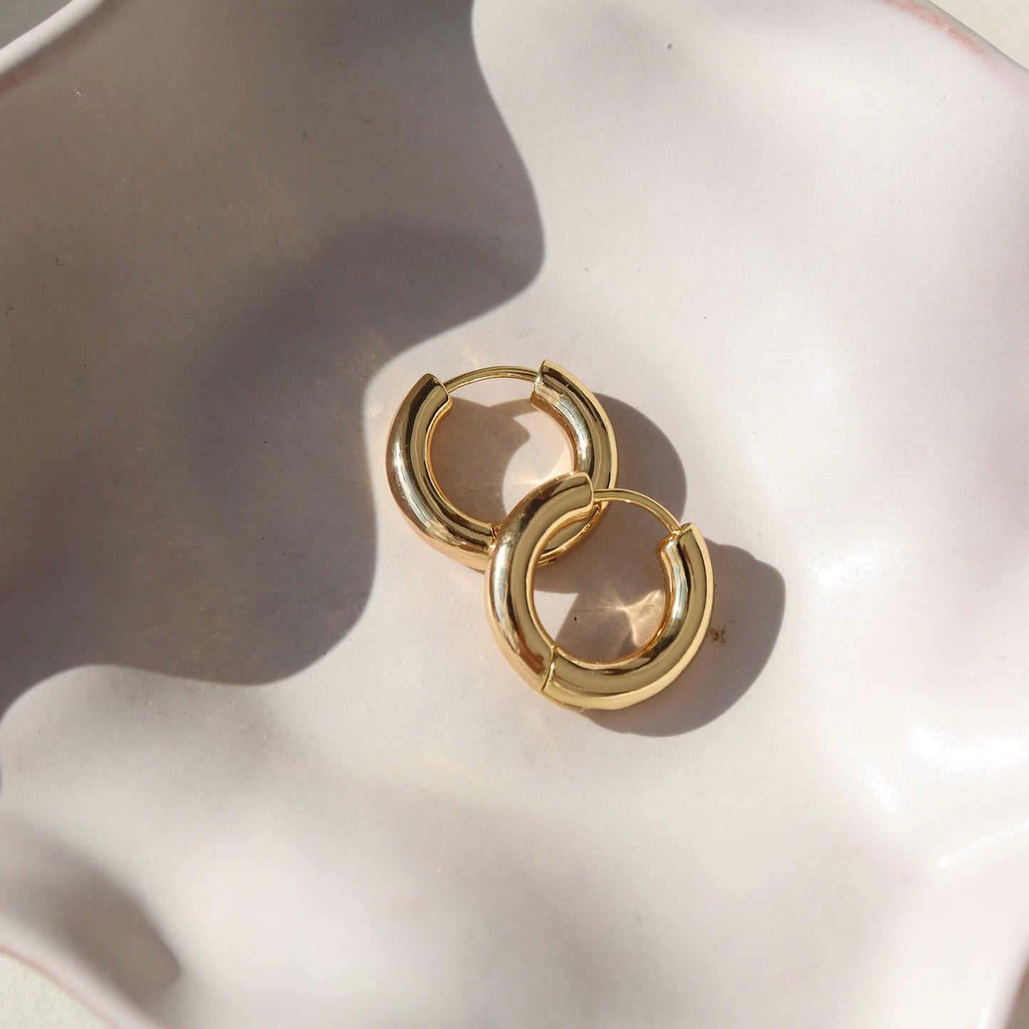 Everyday Hoop Earrings | 14k Gold fill or White Gold Fill