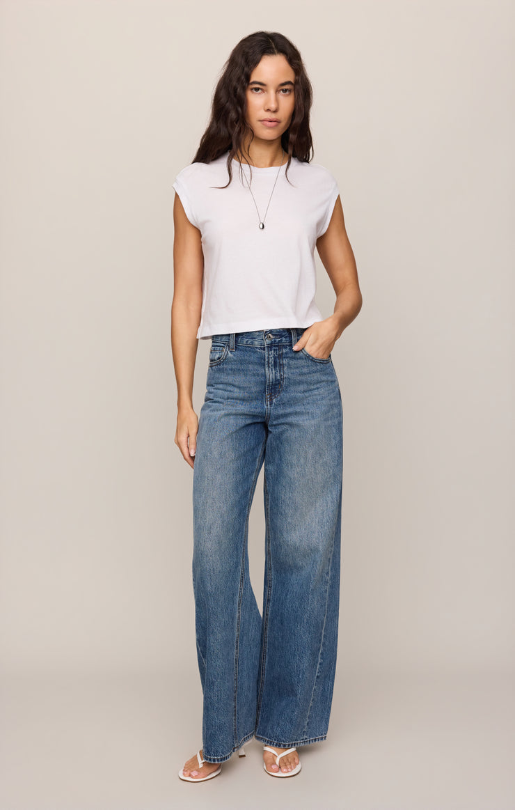 Flex cropped muscle tee - Z supply