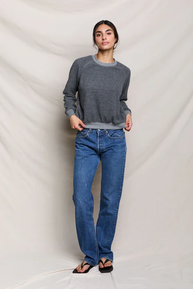Ziggy Reverse Fleece Shrunken Crew