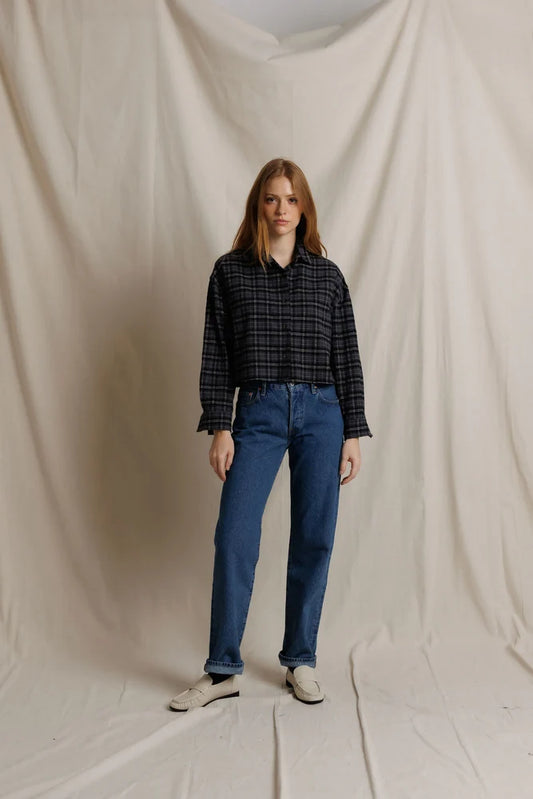 Perfect White Tee- Tate Flannel