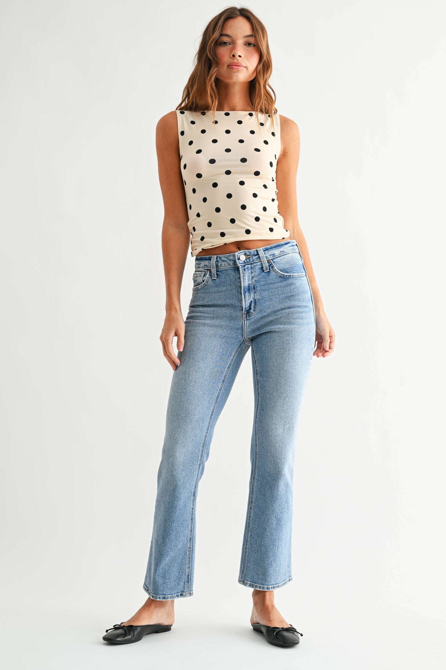 Slim Cropped Bootcut Jeans