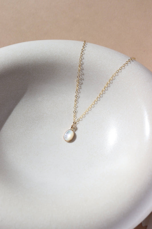 Aurelia Mother of Pearl Pendant Necklace