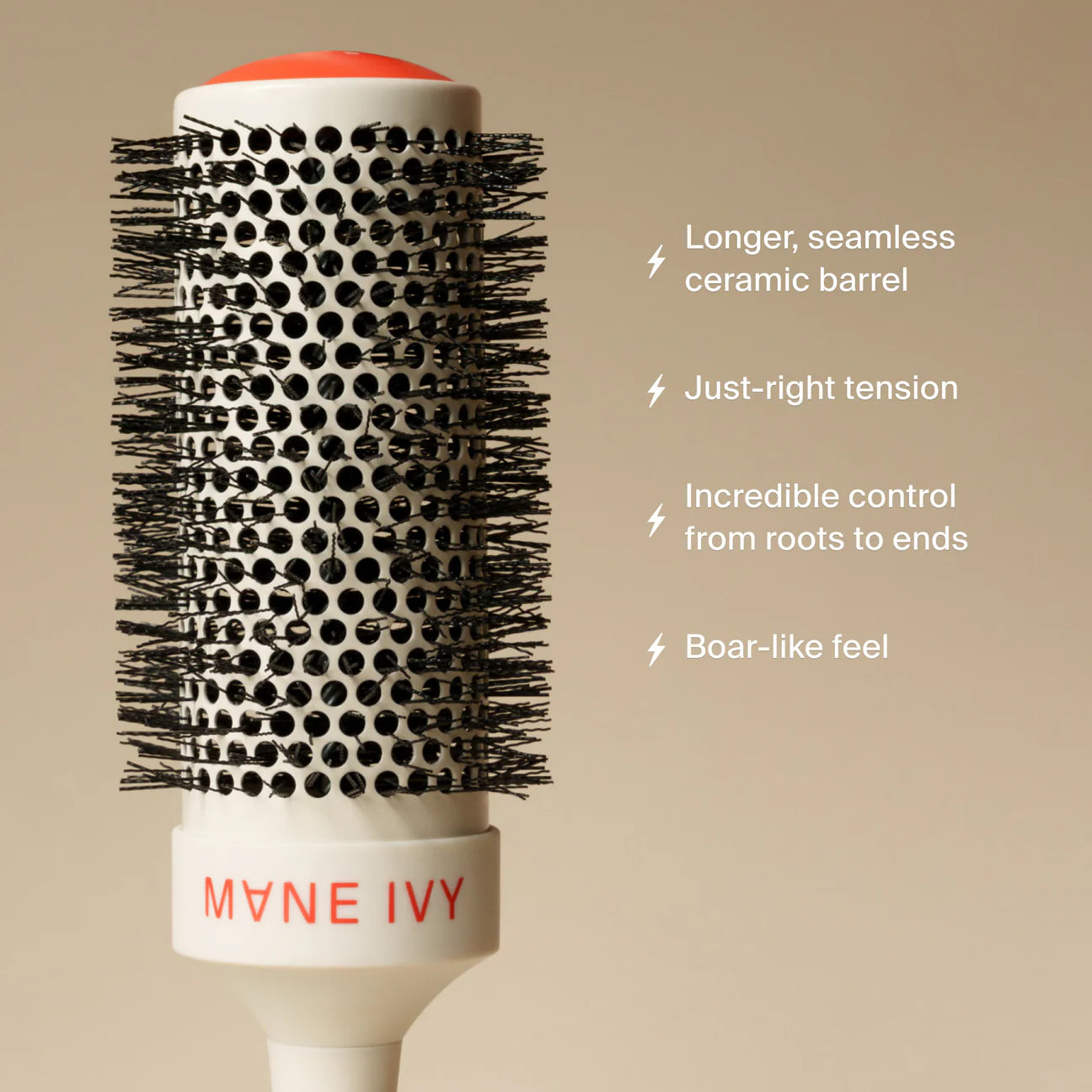 Just Enough Large Ceramic Round Brush | Mane Ivy