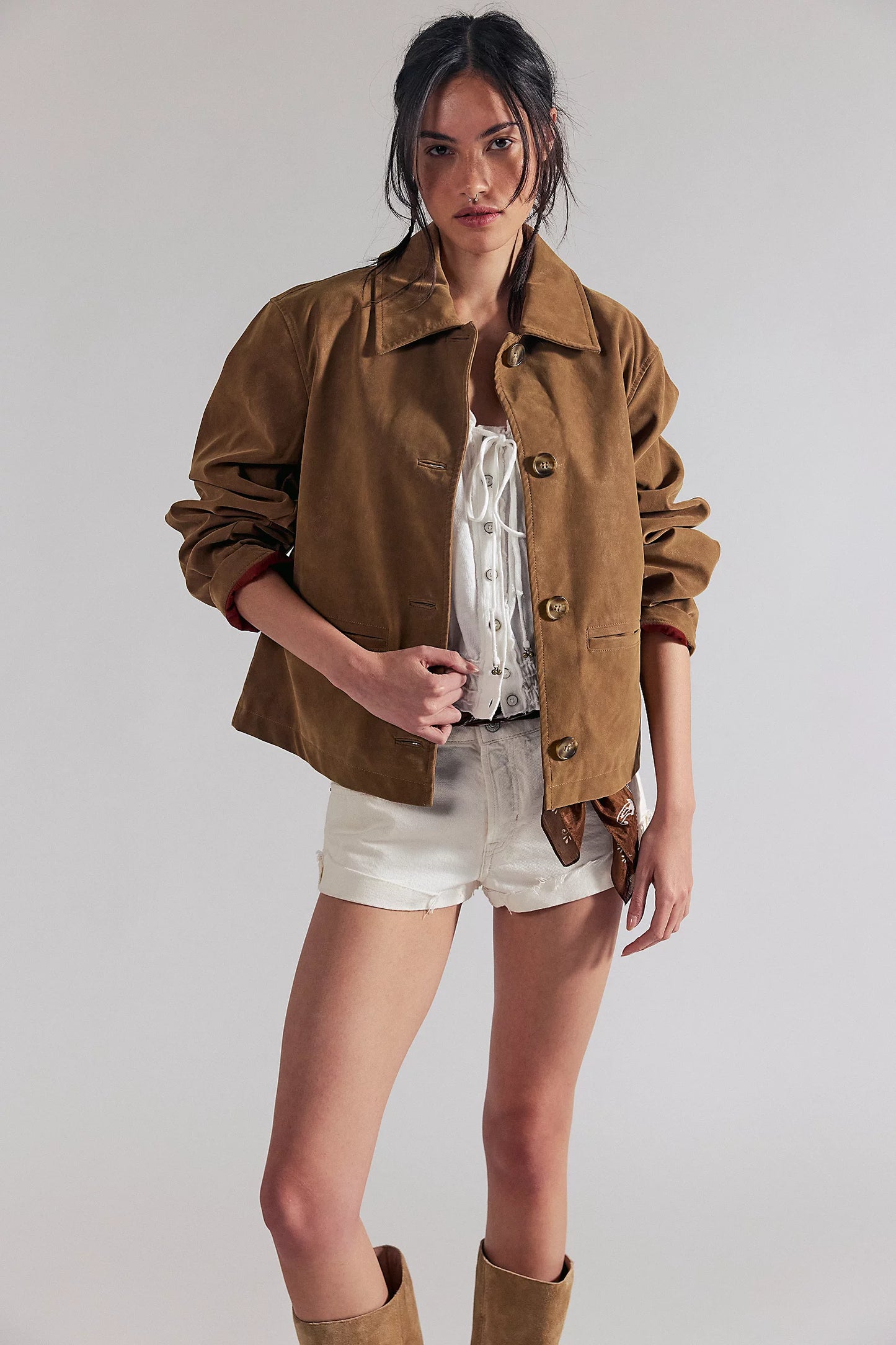 We The Free Hera Vegan Suede Jacket | Free People