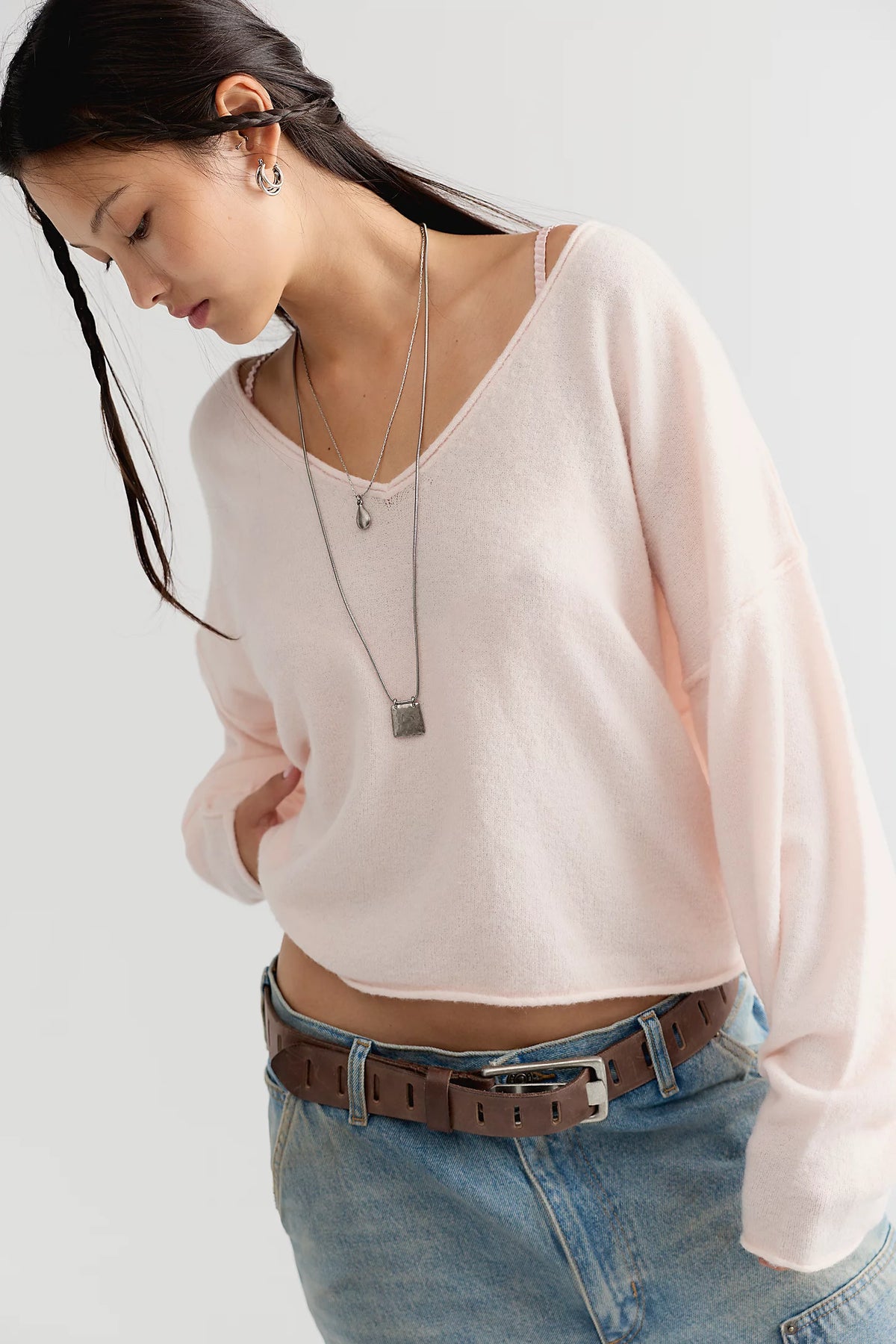 See Me V- Neck Knit Pullover | Free People