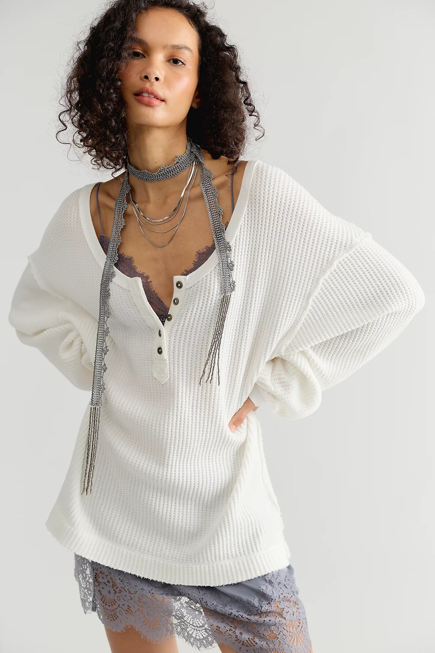 Montreal Oversized Thermal Henley | We The Free | Free People