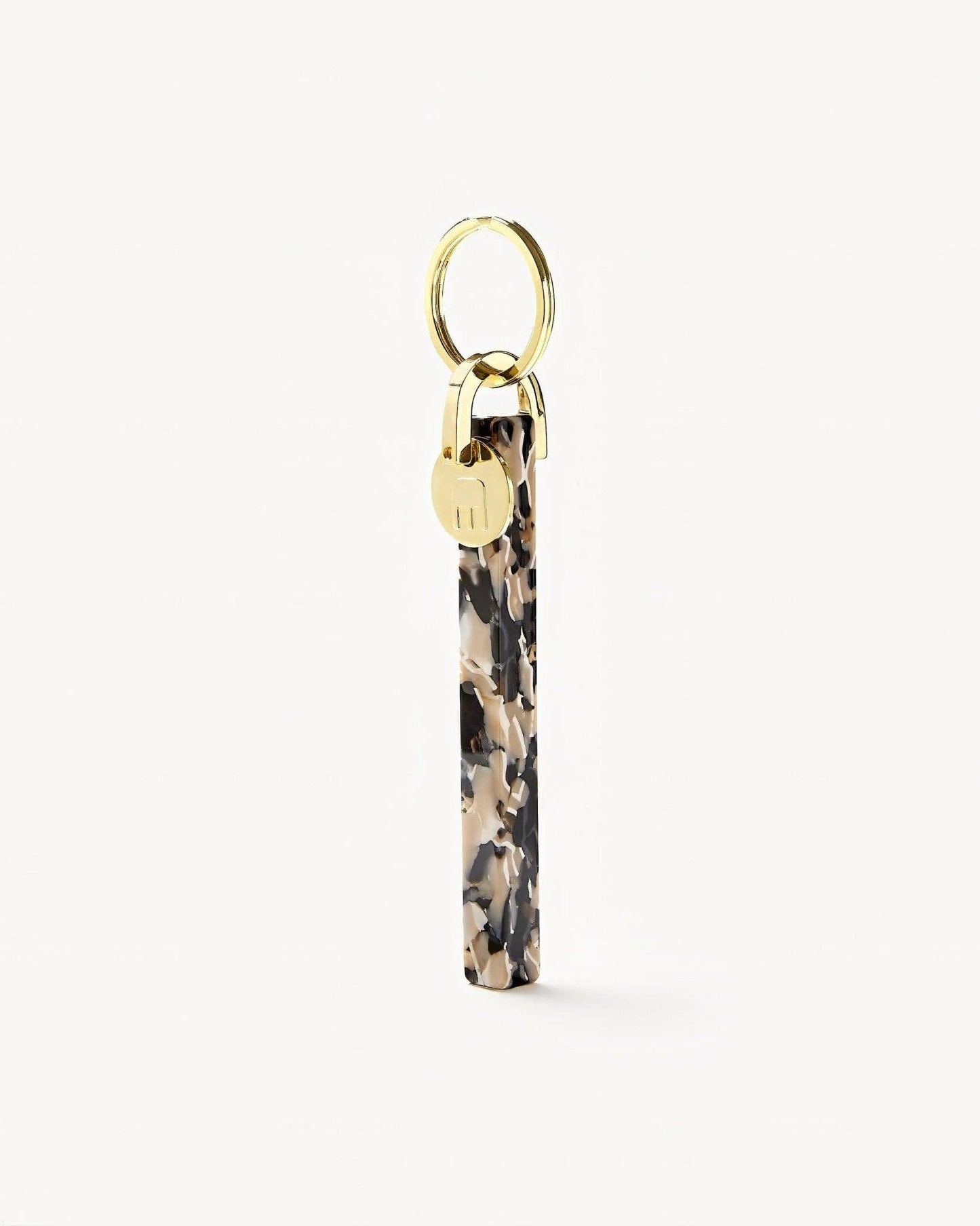 Bar Keychain in Abalone - Gold