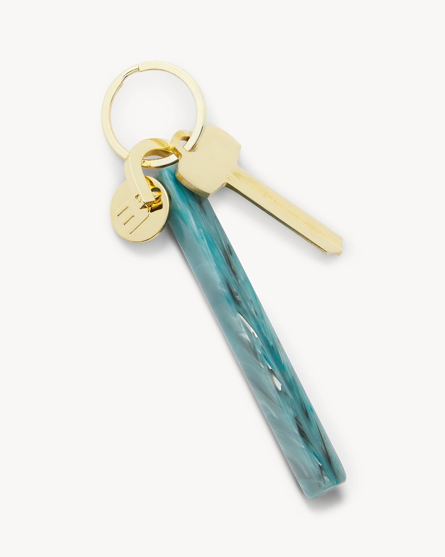 Bar Keychain in Jadeite - Gold