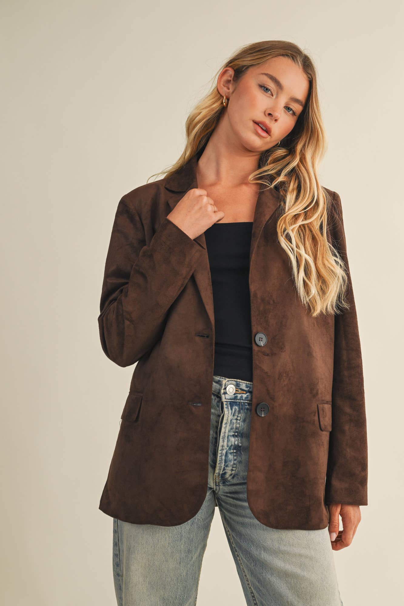 SUEDE BLAZER JACKET