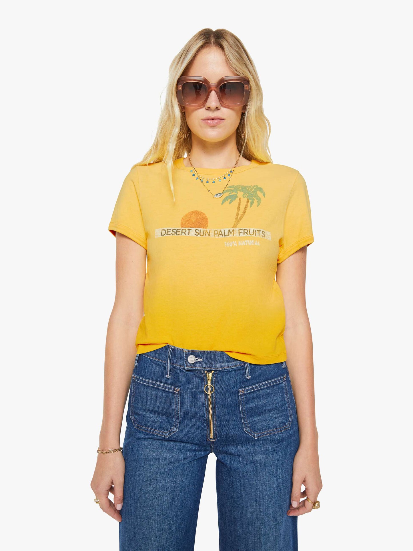 The Itty Bitty Ringer - Desert Sun Palm | Mother Denim