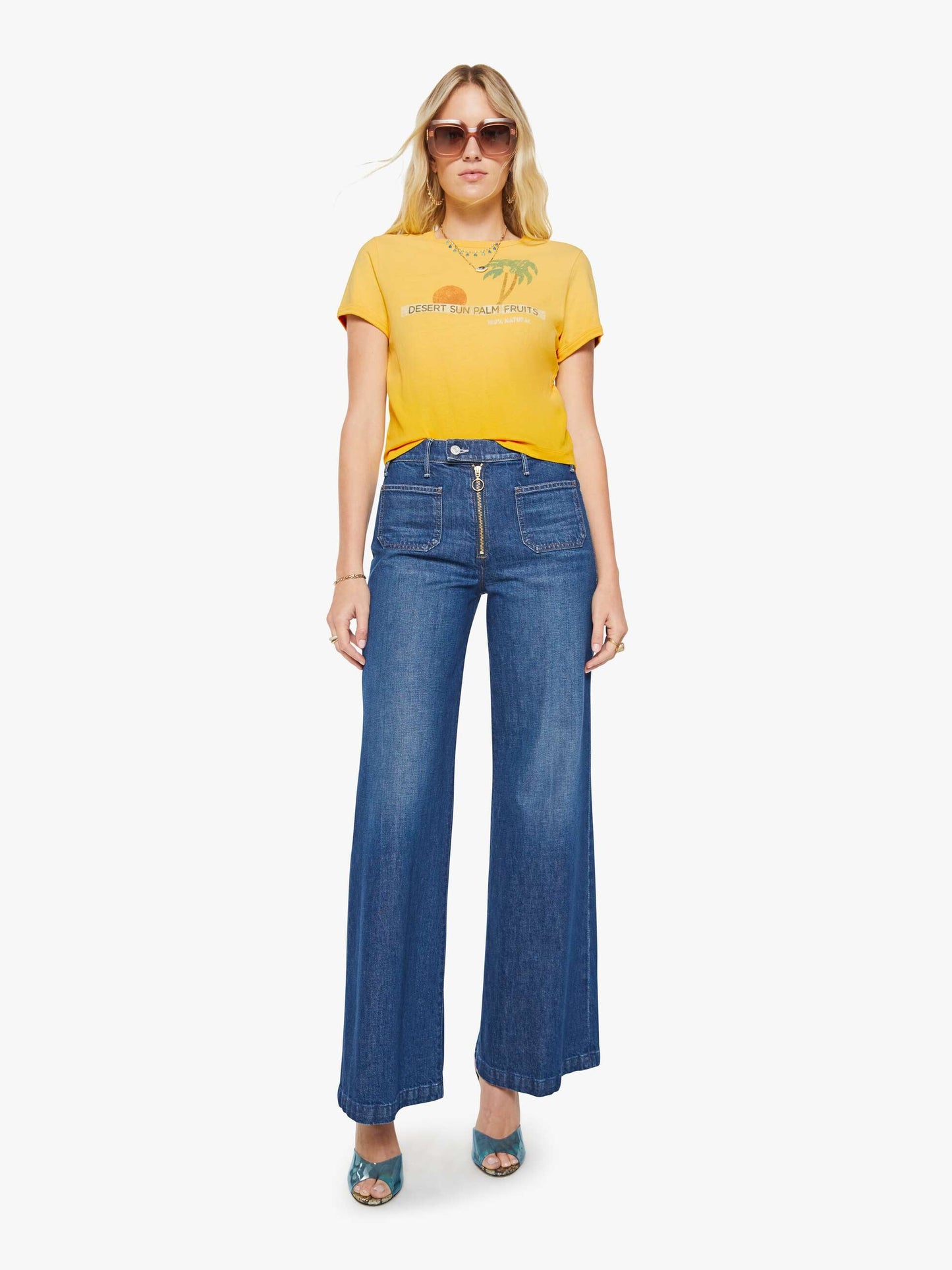 The Itty Bitty Ringer - Desert Sun Palm | Mother Denim
