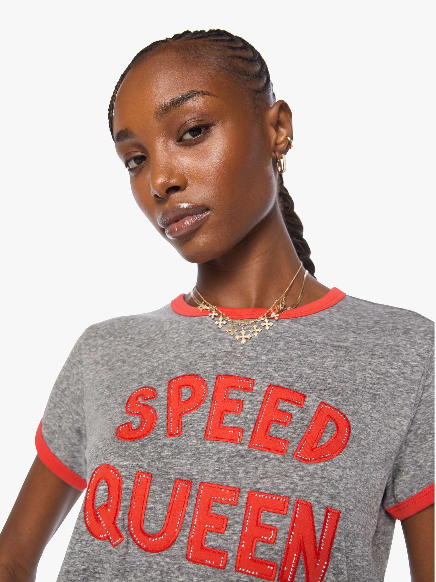 The Boxy Goodie Goodie Ringer - Speed Queen | Mother Denim