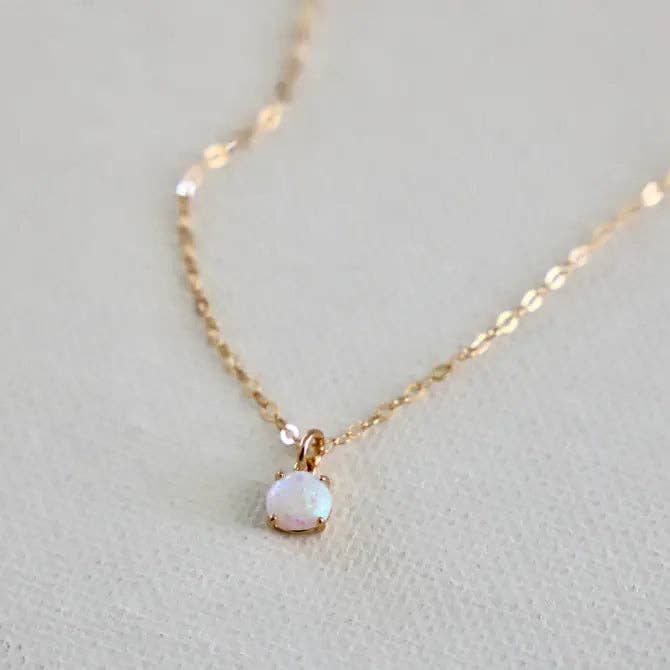 Opal drop necklace