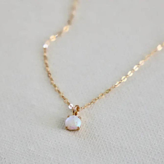Opal drop necklace