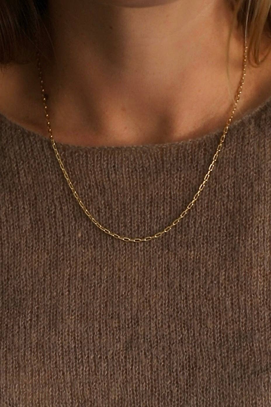 Barely there paperclip chain