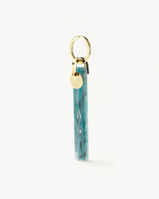 Bar Keychain in Jadeite - Gold