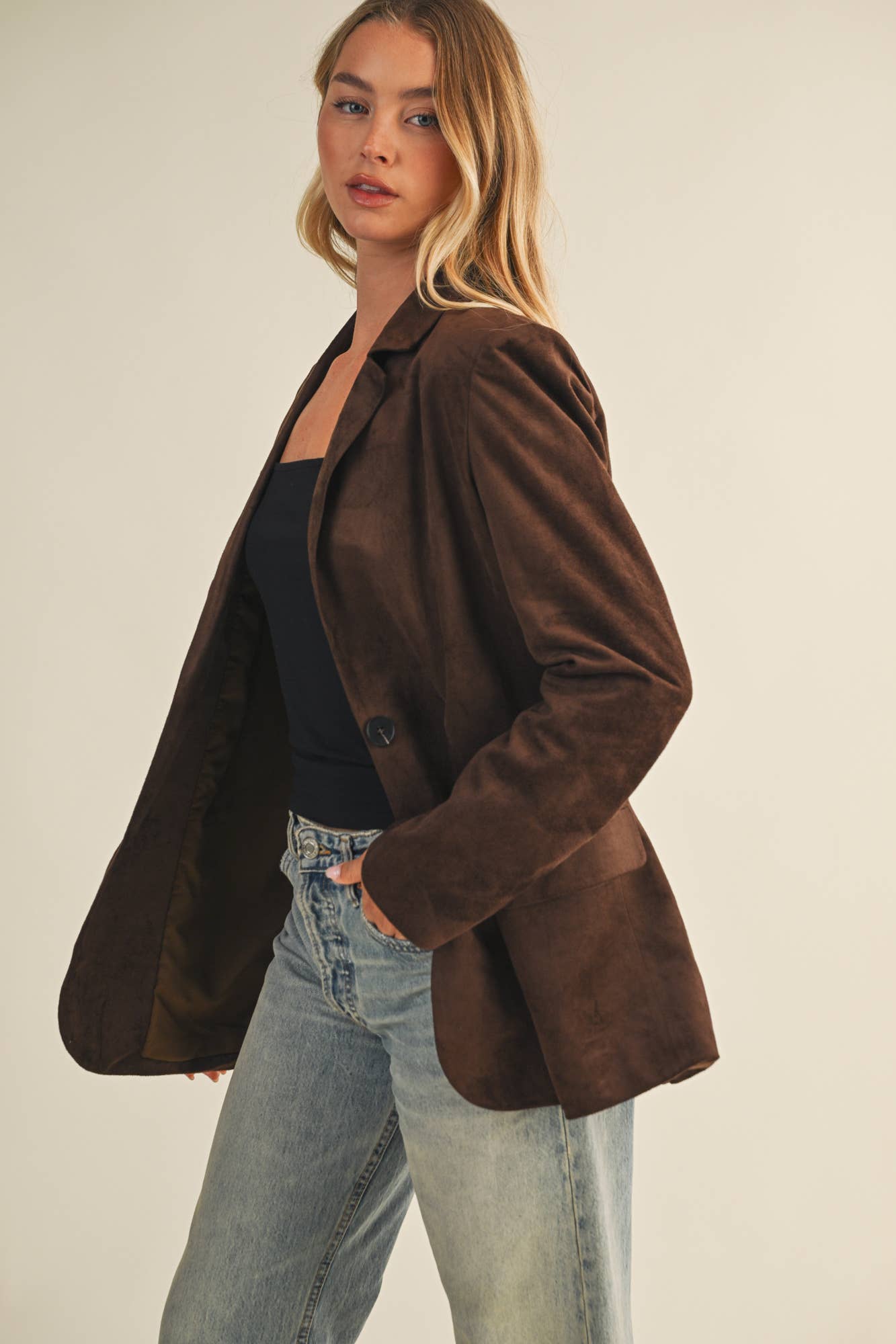 SUEDE BLAZER JACKET