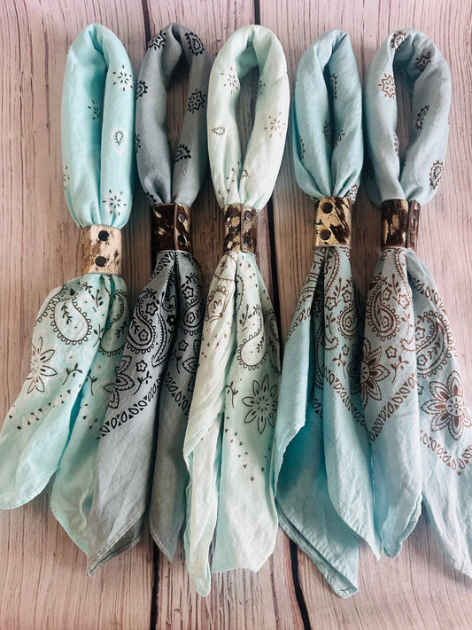 Cowboy Blue Hand Dyed Bandanas