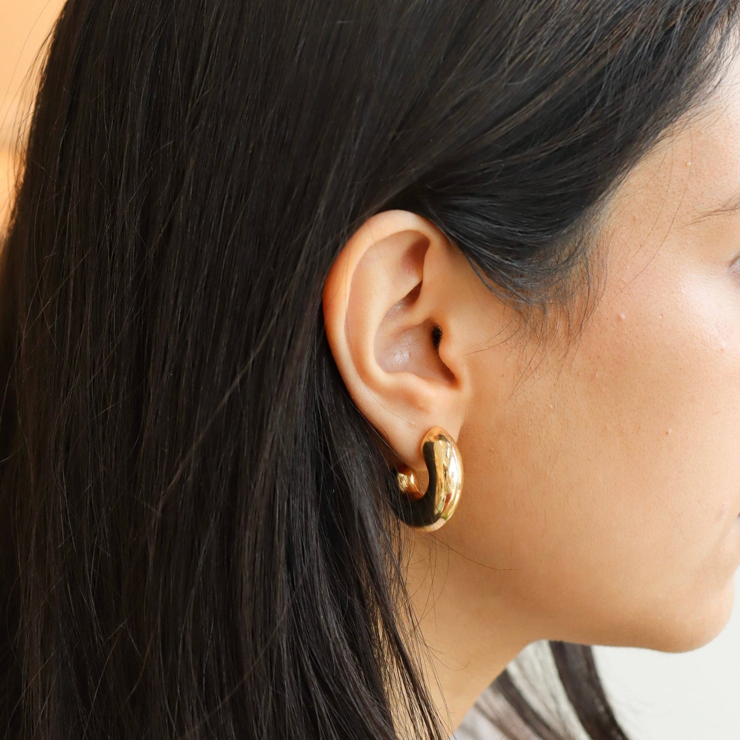 Cloud Hoop Earrings | Chunky Everyday Earrings