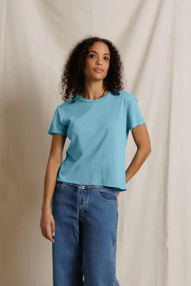 Harley Slightly Oversized Crew Neck Tee|Perfect White Tee