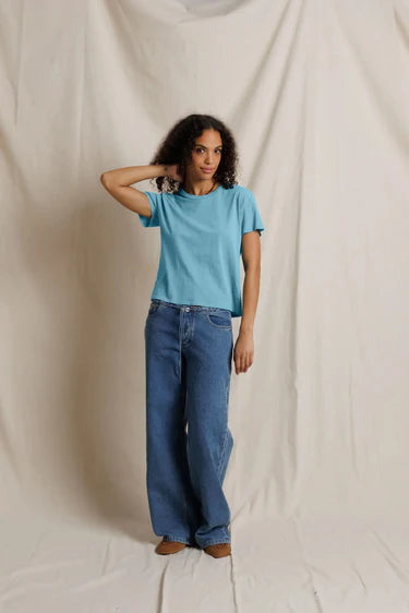 Harley Slightly Oversized Crew Neck Tee|Perfect White Tee